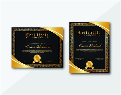 certificate lifetime achievement ui creative