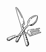Fork Knife Spoon Coloring Pages Printable Drawing Template Supercoloring Getdrawings Color Cutlery Designlooter sketch template