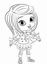 Shimmer Leah sketch template