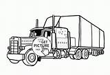 Truck Semi Trailer Coloring Pages Drawing Horse Line Kids Colouring Printables Choose Board Clipartmag Bubakids sketch template