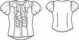 Blouse Drawing Ruffled Paintingvalley Drawings sketch template