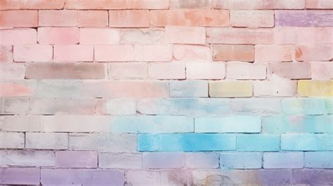 softly hued brick wall texture wallpaper  pastel shades background