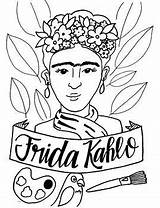 Kahlo Frida Coloring Printable Sheet History Preview sketch template