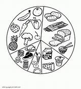 Food Coloring Pages Printable Groups Healthy Preschoolers Print Look Other sketch template