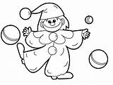 Juggling Coloring Pages Clown Balls Toys Juggler Getcolorings Template sketch template