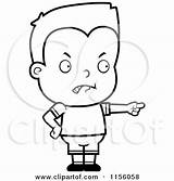 Boy Pointing Little Cartoon Blame Clipart Cory Thoman Outlined Coloring Vector Small 2021 sketch template