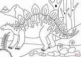 Stegosaurus Coloring Dinosaur Printable Jurassic Drawing Games Paper Categories sketch template