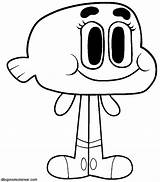 Gumball Coloring Amazing Pages Cartoon Network Characters Darwin Printable Drawings Draw Drawing Para Colorear Mundo Print Color Visit Colouring Getdrawings sketch template