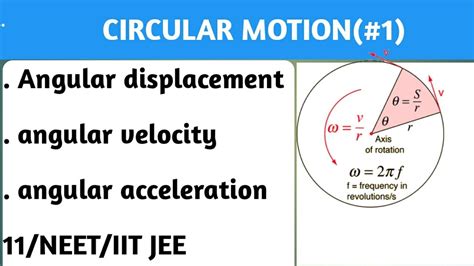 kinematics  circular motion part  angular velocity angular