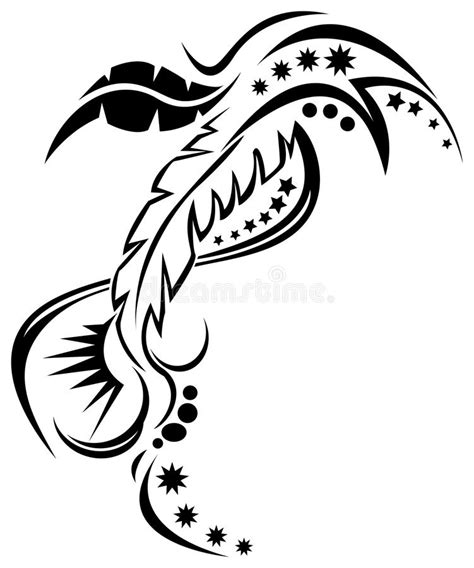 Feather Tattoo Design Black And White