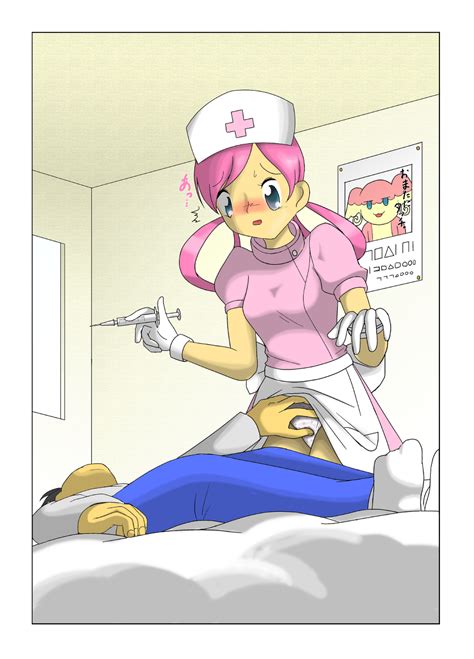 rule 34 audino blush clothes color female human indoors lying male nurse joy on back pokemon