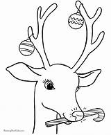 Coloring Pages Christmas Reindeer Color Santa Print Book Printing Rudolph Help Noel Coloriage Renne sketch template