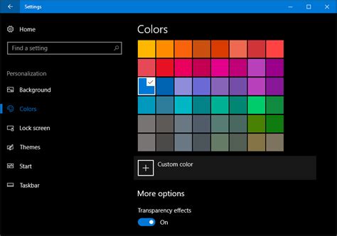 change  color  appearance  windows  creators update