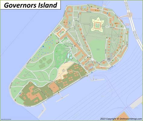 governors island map  york city ontheworldmapcom