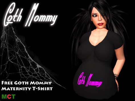 Second Life Marketplace Goth Mommy Goth Mommy Free Maternity T Shirt