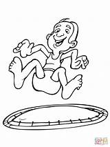 Coloring Jumping Trampoline Printable Pages Funny Jump Color Girl Colouring Balance Book Online Doll Unique American Supercoloring Beam Divyajanani Dot sketch template