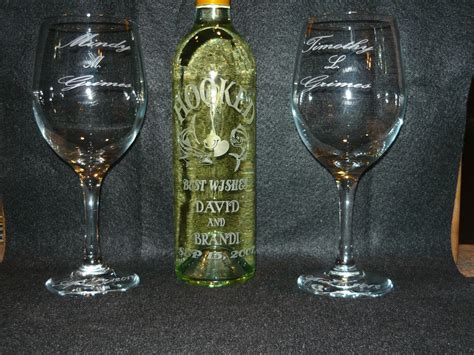 Custom Etched Wine Bottle Etched Glass Laser Etching Wine Bottle
