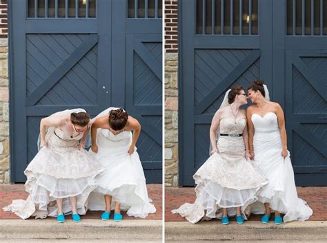 kristin and breana s intimate colorful wedding at hotel