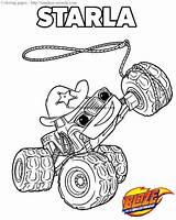 Blaze Coloring Pages Monster Machines sketch template