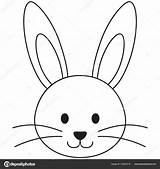 Caras Rabbit Conejos Hase Hasengesicht Gesicht sketch template