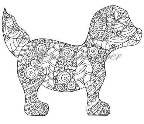 puppy coloring page adult coloring instant  wordsremember