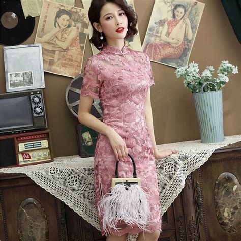 illusion neck floral embroidery brocade cheongsam chinese dress in 2020