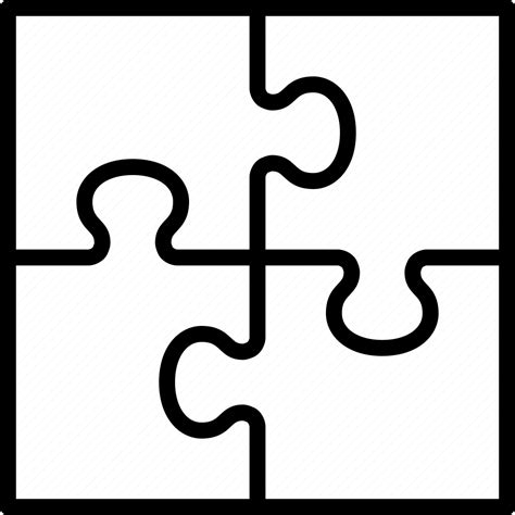 jigsaw pieces puzzle square team teamwork icon