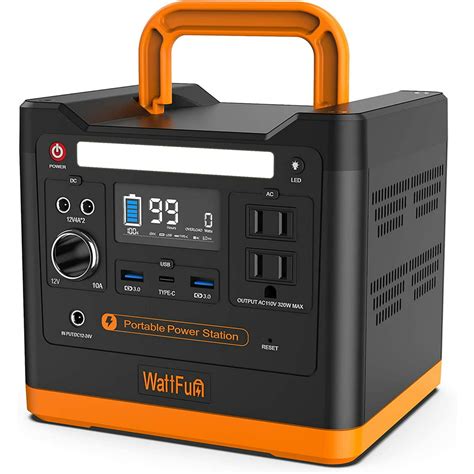 wattfun portable power station mahwh  regulated voltage lifepo solar generator