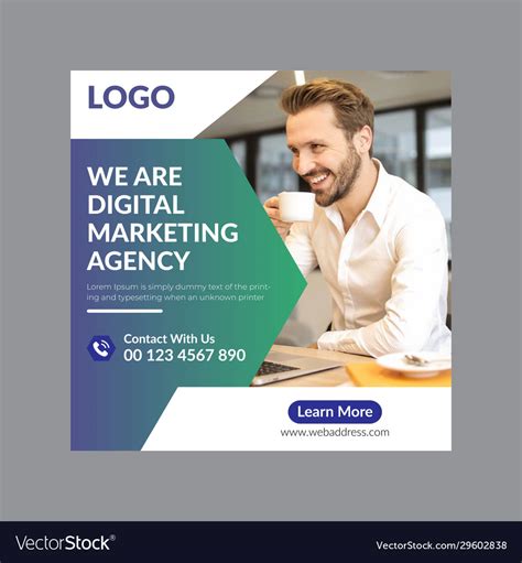 digital marketing social media post design vector image