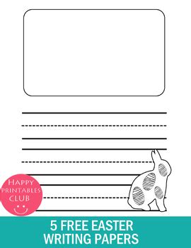 easter writing paper easter writing paper template  tpt