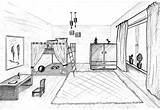 Sketch Room Graphical Children Perspective Interior Stock Choose Board Drawing sketch template