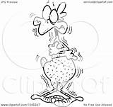 Featherless Outline Cold Chicken Toonaday Illustration Cartoon Royalty Rf Clip Ron Leishman sketch template