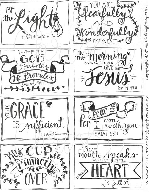 printable scripture cards  inspirational cards scripture etsy