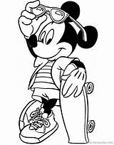 Mickey Disneyclips Mouse Skateboard sketch template