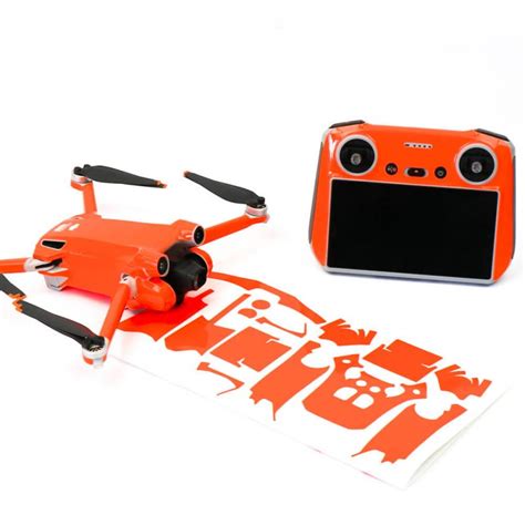 wrap skin decal stickers neon fluoro orange dji mini  pro drone accessories australia