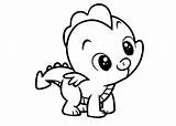 Dragon Coloring Pages Cute Printable Baby Color Easy Print Adults Animals Little sketch template