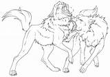 Wolves Lineart Commission Flurry sketch template