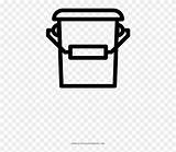 Clipart Bucket Paint Pinclipart Coloring Line sketch template