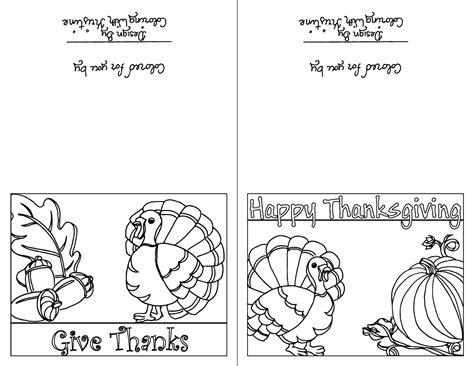 thanksgiving printable cards  color