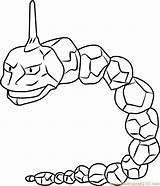 Onix Ausmalbilder Pokémon Getdrawings Brock Coloringpages101 sketch template