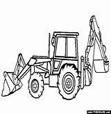Coloring Backhoe Loader Steer Skid Pages Drawing Truck Sketch Trucks Wheel Clipart Printable Dump End Color Colouring Tractor Digger Front sketch template