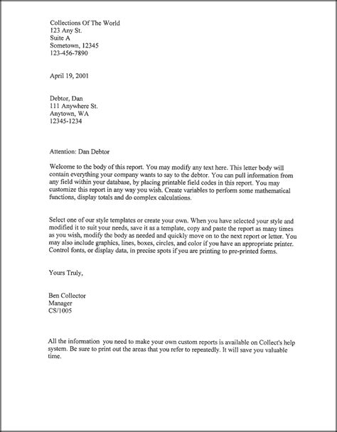printable business letter template printable templates