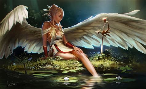 Wallpaper Fantasy Art Fantasy Girl Anime Wings Angel