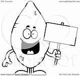 Potato Sweet Cartoon Coloring Mascot Holding Sign Thoman Cory Outlined Vector Regarding Notes sketch template