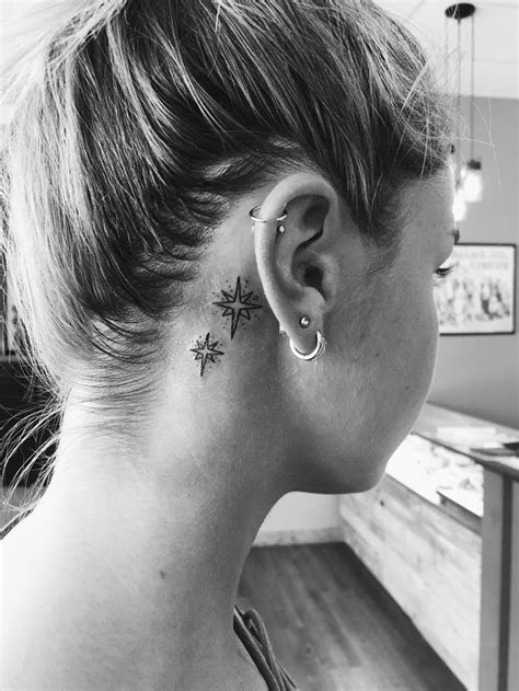 latest   ear tattoos  women  ear tattoos star