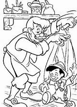 Pinocchio Colorare Geppetto Disegno Puppet Marionette Trickfilmfiguren Bulk Malvorlage Cartoni sketch template