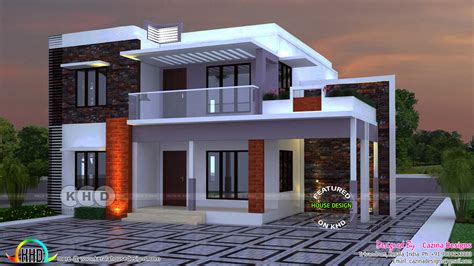 flat roof  sq ft  bedroom home kerala home design  floor plans  dream houses