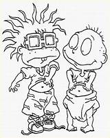 Rugrats Chuckie Nickelodeon Colorluna sketch template