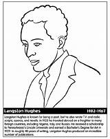 Langston Hughes Crayola Template Poet sketch template