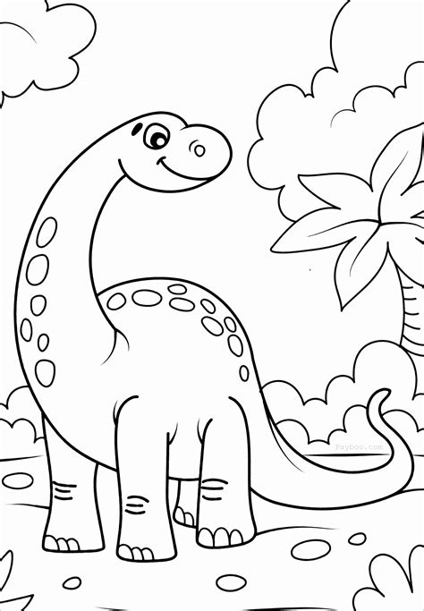 dino coloring pages easy coloringbay
